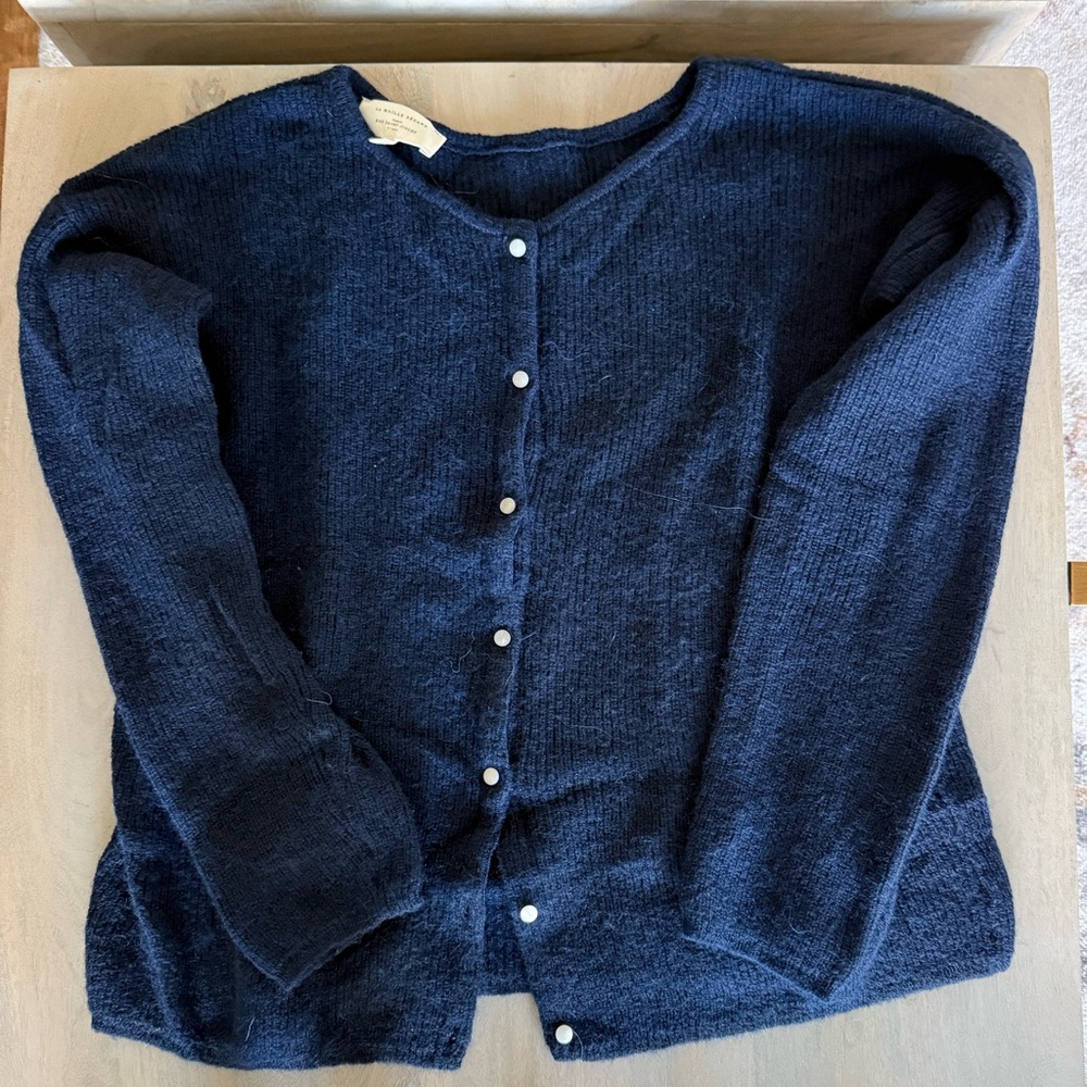 Sezane Midnight Blue Cardigan